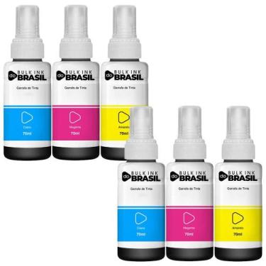 Imagem de Kit 6 Tintas Para Epson T664 L355 L365 L395 L455 L1300 L110 - Bulk Ink