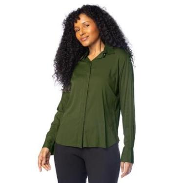 Imagem de Camisa Feminina Milani Básica Verde-Feminino