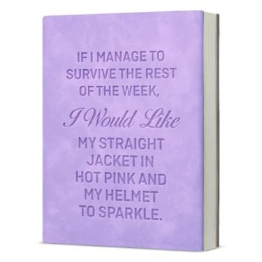 Imagem de Caderno de escritório engraçado, presente para mulheres, colegas de trabalho, amigas, If I Manage to Survive the Rest of the Week - roxo