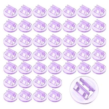Imagem de Generic Porta-cartões de lugar acrílico roxo, 100 peças, 2,3 cm, decorações de casamento e festa