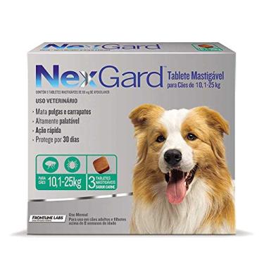 Imagem de NexGard Antipulgas e Carrapatos para Cães de 10,1 a 25kg