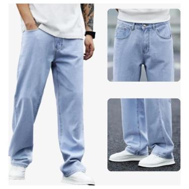 Imagem de Calça Balão Calca Jeans Masculina Bag Boca Larga Streetwear - sem marc