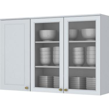 Imagem de Armário Aéreo Henn 120Cm 3 Portas Americana Branco