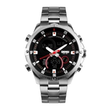 Imagem de Relógio Masculino Skmei AnaDigi 1146 - Prata e Preto