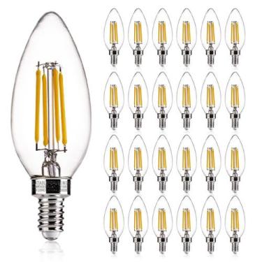 Imagem de Lâmpada LED ALAMPEVER Chandelier 4,5 W 2700 K E12 450 lm, pacote com 2