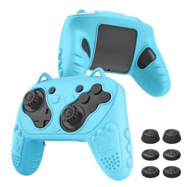Imagem de Silicone Switch 2 Pro Controller Case, Softshell Cover Compatible Nintendo Switch 2 Pro Controller with 6 Thumb Grip, Shock-Resistant Gamepad Sleeve, Ergonomic Comfort Grip Design - Blue