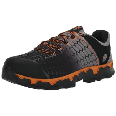 Imagem de Timberland PRO Tênis esportivo masculino Powertrain de liga de segurança, bico de segurança, dissipador de estática, industrial, atlético, Preto/Cinza/Laranja-2024 Novo, 15 Wide