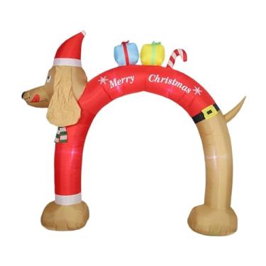 Imagem de Fancyes Decoração de Natal inflável, decoração natalina, às intempéries, adorável enfeite inflável para jardim, pátio e área externa.