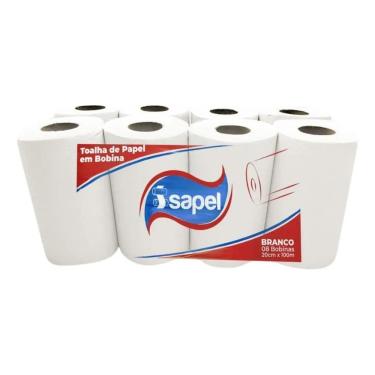 Imagem de Papel Toalha Em Bobina Pc C/8 Rolos De 20Cm X 100M Full
