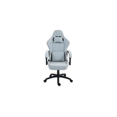 Imagem de Cadeira Gamer Husky Tempest 700, Até 145kg, Almofadas, Reclinável 150º, Tecido, Descanso para Pés, Cinza - HCG700CZT