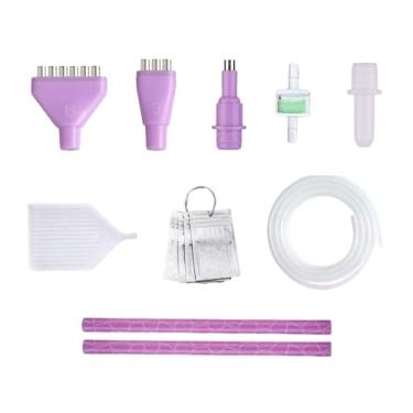 Imagem de UGPLM Caneta de pintura com diamantes, canetas de sucção para diamantes fáceis de usar com bandeja de armazenamento, filtro e tubo para artes e artesanato, Caneta Crack Roxa