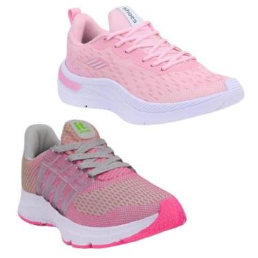 Imagem de Tênis Feminino Corrida Esportivo Caminhada Academia Kit 2 - It Save, 3