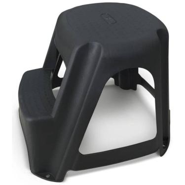 Imagem de Banco Banqueta Escada Step Multiuso Plástico 2 Degraus Preto