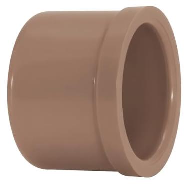 Imagem de Cap Soldável PVC, Marrom, para Água Fria, 20mm a 50mm, Resistência 750 kPa, NBR 5648, Sistema de Junta Soldável para Instalações Residenciais e Comerciais (12un - 40mm)
