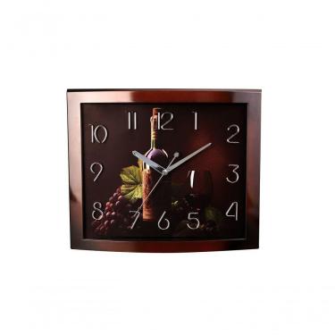 Imagem de Relógio De Parede Retangular Marrom Degradê Herweg 691329 Único