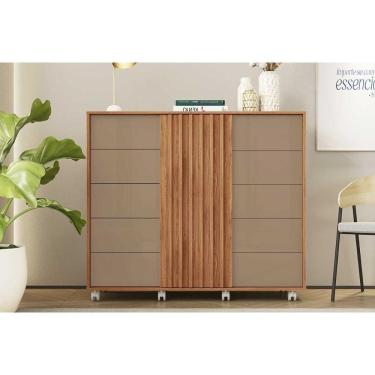 Imagem de Cômoda Casal Pegasus C- 2 Portas E 5 Gavetas Freijo-sued - Caemmun