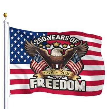 Imagem de Bandeira de aniversário de 250 anos para sala de estar