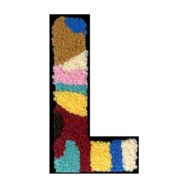 Imagem de Patch de letra de chenille camuflado de 15 cm para jaquetas Letterman - Aplique bordado do alfabeto para universitário, moletons com capuz, bolsas, jeans - decoração e presente de roupas DIY (1 peça