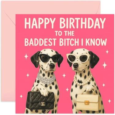Imagem de Cartão de aniversário engraçado para mulheres Her Sister Coworker Colleague Mum Cousin Bestie BFF, Mother Wouldn't Approve - quadrado, em branco por dentro com envelope premium