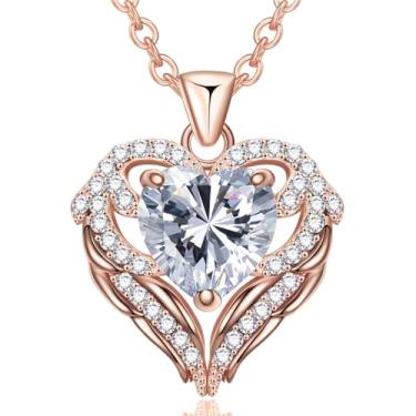 Imagem de Colares com pingente de cristal de pedra do mês de nascimento para mulheres, presente de aniversário dos namorados, dia das mães, colar de namorada, joia de coração de filha, aniversário para ela, ON