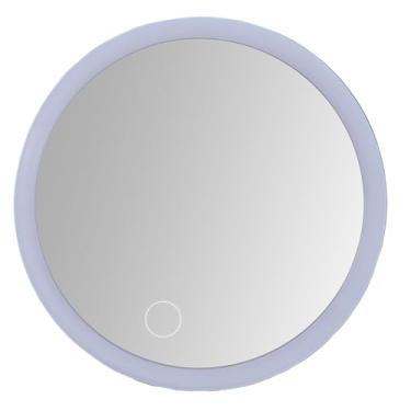 Imagem de Yunseity Espelho de Vaidade Led Espelho de Maquiagem de 3 Cores Com Luz para Banheiro Quarto Material Leve de Viagem (Preto)