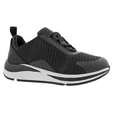 Imagem de Drew Tênis feminino Sprinter antiderrapante com flexknit, Combo preto, 7.5 Wide