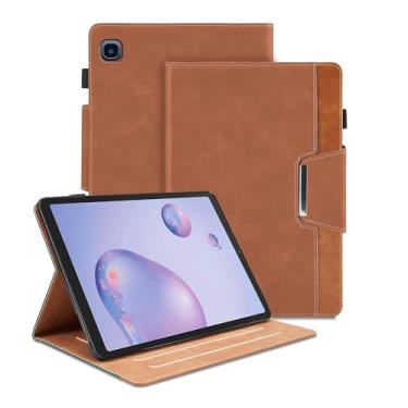 Imagem de Capa para Samsung Galaxy Tab A 8.4 2020 (SM-T307/SM-T307U) - Capa com suporte de visualização em vários ângulos com bolso e fecho magnético, capa protetora de couro PU para Samsung T307, marrom