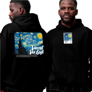 Imagem de Moletom Estampado Algodão‎ Vicent Van Gogh Nigth Abstract-Unissex