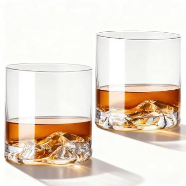 Imagem de BQD Conjunto de 2 copos de uísque, copos à moda antiga, copos rochosos para Bourbon, Scoth, coquetel