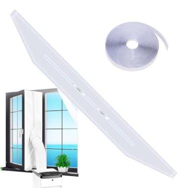 Imagem de Kit de vedação CA para janela | Kit de janela de ar condicionado sem perfuração, capa de substituição de defletor de para porão, trailer, garagem, ruído, reparo de inverno