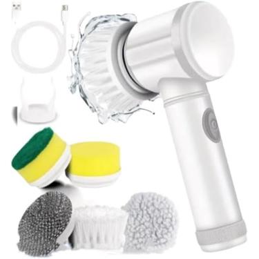 Imagem de Escova de Limpeza Elétrica Multifuncional 5 em 1 – Portátil, Recarregável e Super Eficiente