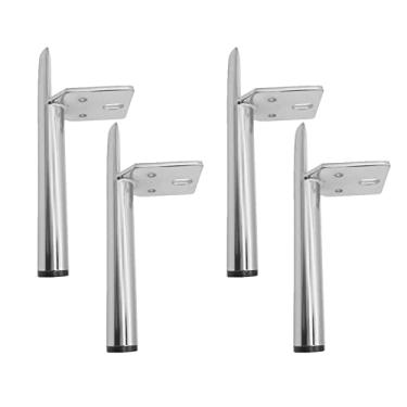Imagem de ZJYWMM Conjunto de 4 Pernas de Móveis Pernas de Sofá Pernas de Mesa Modernas Móveis de Metal Suporte Pés Perna DIY Substituição para Armário Armário Sofá Sofá Cadeira Cama Otomana (15 cm/6,0 pol