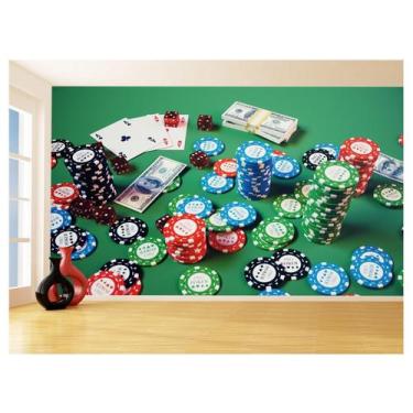 Imagem de Papel De Parede 3D Salão De Jogos Cartas Poker 3,5M Jcs89 - Você Decor
