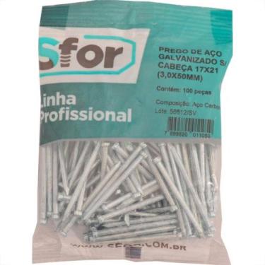 Imagem de Prego Aco Sforplast Sem Cabeca 17X21 (3,00X48mm) (3,00X48mm) 100pcs 49