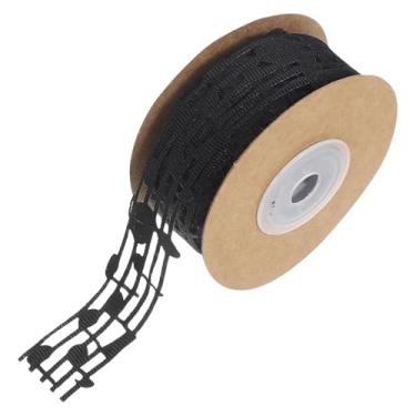 Imagem de KiBcsLic Fita com notas musicais para embalagens de presentes, 10 jardas, vazada, ideal para casamentos com tema de inverno, costura, artesanato e buquês, Preto