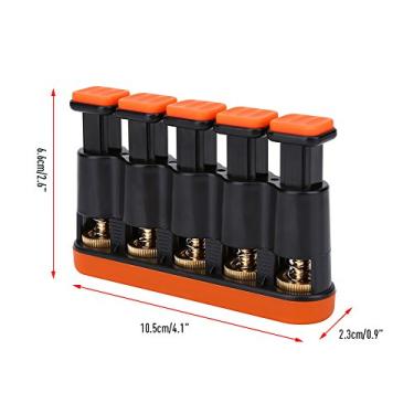 Imagem de Generic Exercitador de Tensão de Força de Dedo de Mão Variável Treinador de Aperto - Exercitador de Mão Resistente para Guitarra de Piano - Laranja/Cinza 135g Adequado para Músicos 4,1 X 2,6 X 0,9 pol. (Laranja)