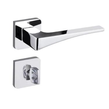 Imagem de Fechadura Banheiro Roseta S40mm Cromado Maxx Aliança - Aliança Metalúr