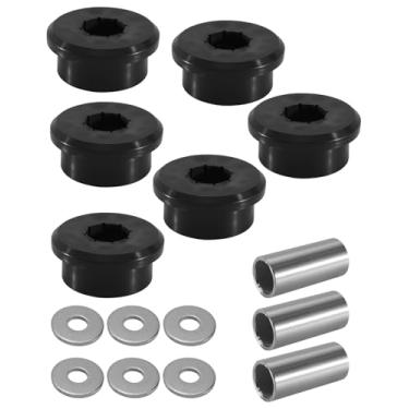 Imagem de Buchas de montagem lateral do diferencial frontal 15 peças adequadas para Hummer H3 H3T 2006-2010, kit de substituição de buchas de montagem A77N1833, preto