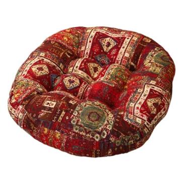 Imagem de Generic Almofada para cadeira Boho, decorativa, para canto de leitura, quarto, sala de crianças, café, para cadeiras de jantar, almofada espessa, Vermelho 55x55x8cm