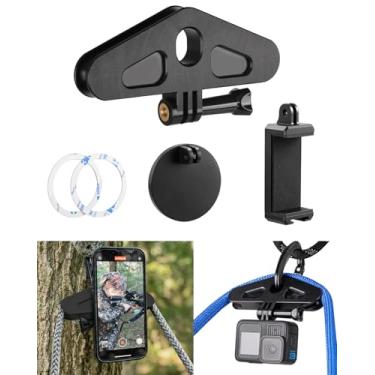 Imagem de Eliminador de aperto de quadril de sela de caça – ponte espalhador de sela caça para GoPro – MagSafe Phone Dock & Clamp Incluídos – Acessórios para sela de árvore – Protetor de quadril de nylon