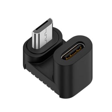 Imagem de Adaptador USB para USB C, conector de conversão de transferência de dados USB para tipo C de 90 graus para navegação de smartphone e carro (B)