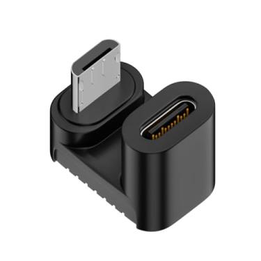 Imagem de Adaptador USB para USB C, conector de conversão de transferência de dados USB para tipo C de 90 graus para navegação de smartphone (F)