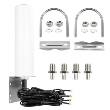 Imagem de Boobrie Antena externa omnidirecional 4x4 MIMO 4G LTE 5G com conector SMA TS9 cabo RG58 de 3 metros para internet T-Mobile Home Verizon AT&T roteador moderno gateways hotspot internet celular