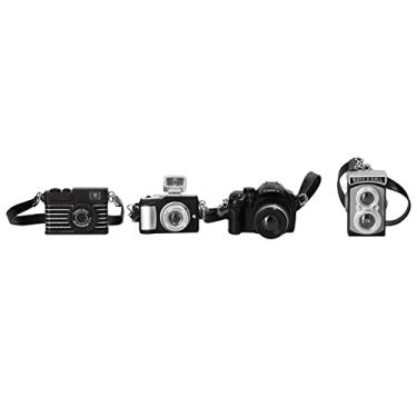 Imagem de Zerodis Conjunto de Câmera SLR Em Miniatura de 4 Peças, Acessórios para Casa de Bonecas, Adereços de Fotografia Vintage Com Cordão, Modelos de Câmera Digital Decorativa, Roupas de Boneca