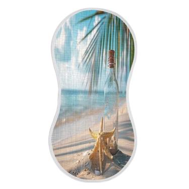 Imagem de xigua Conjunto de 1 panos de musselina para bebês estrela-do-mar na praia, super macios e absorventes, roupas de arroto de algodão, presente de chá para recém-nascidos, bebês meninas e meninos