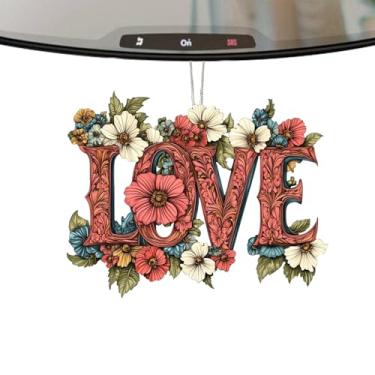 Imagem de Ornamentos Para O Dos Namorados - Decorações Em Acrílico 2D Penduráveis | Decoração De Amor Para Feriados | Feriados Casa Família Amigos Artigos Festa Cozinha Ao Ar Livre Jardim Pátio Parede E Janela