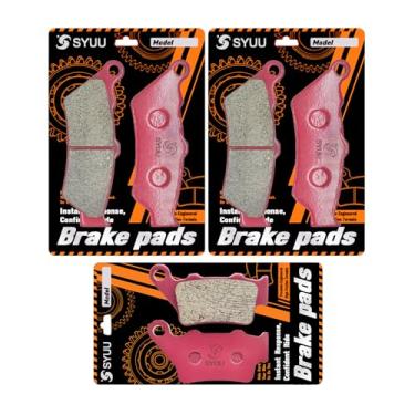 Imagem de S SYUU Conjunto de pastilhas de freio dianteiras traseiras de motocicleta de cerâmica compatível com BMW F700 GS F700GS F 700 GS 2013-2017, F800 GS F800G 2008-2012 F 800 GS Adventure 2012 2013 2014