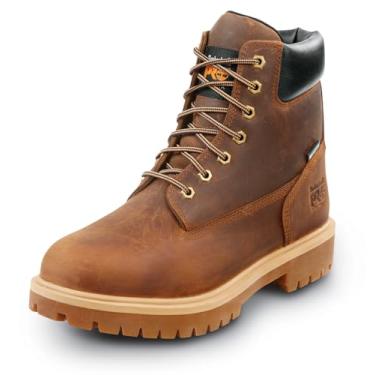Imagem de Timberland PRO 6IN Direct Attach Masculino, bico de aço, EH, MaxTrax Antiderrapante, bota WP, Marrom, 12 Wide