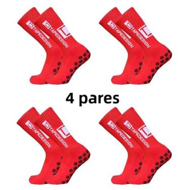 Imagem de Meias Esportivas Antiderrapantes Para Futebol Masculino Até O Meio Da 