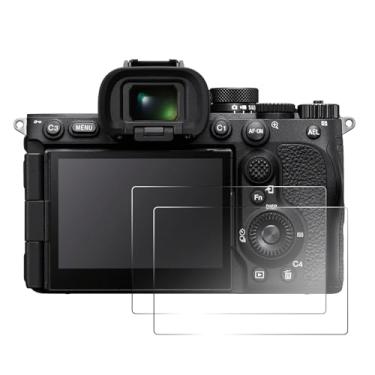 Imagem de pssped 2 películas protetoras de tela compatíveis com modelos de câmeras SONY A7R V A1 II A9 III A7RV A7R5 A1M2 Alpha 1 II A9M3, película de vidro temperado transparente com dureza 9H, antiarranhões e